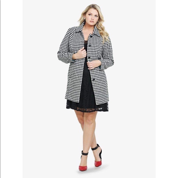 torrid Jackets & Blazers - Torrid Houndstooth Wool Blend Coat 2XL